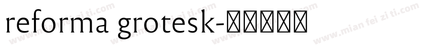 reforma grotesk字体转换